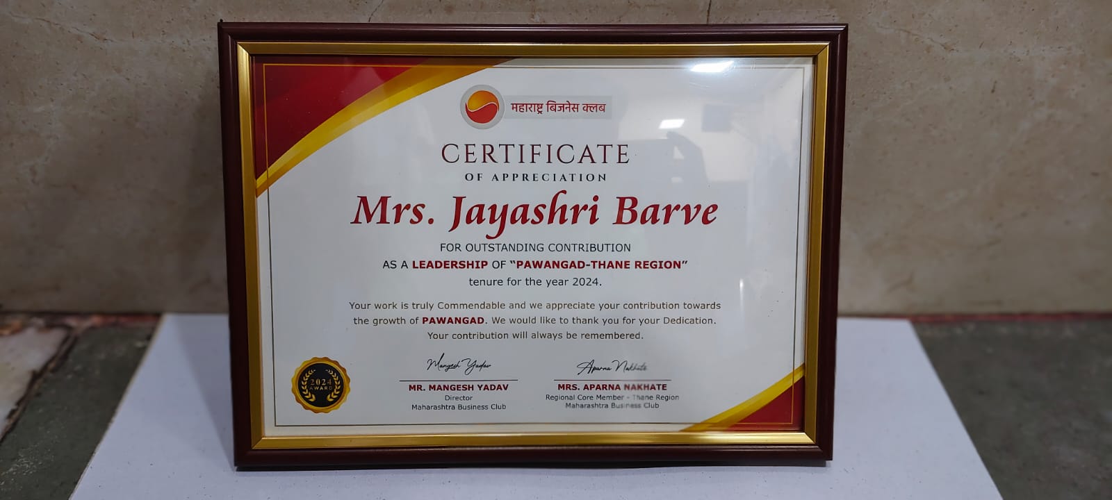 Excellence Award